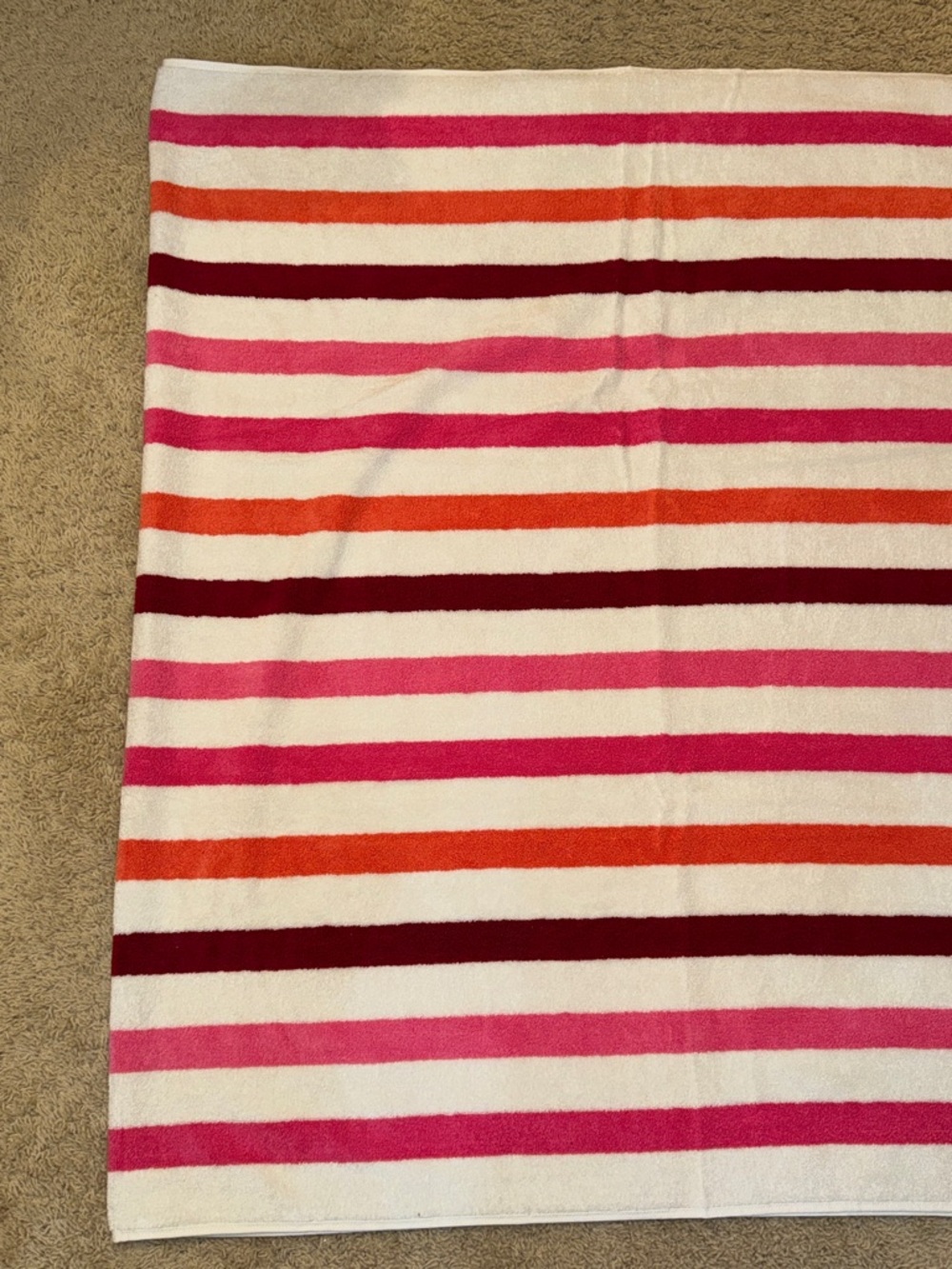 kate spade Pink and White Striped Beach Towel - Picture 11 of 13